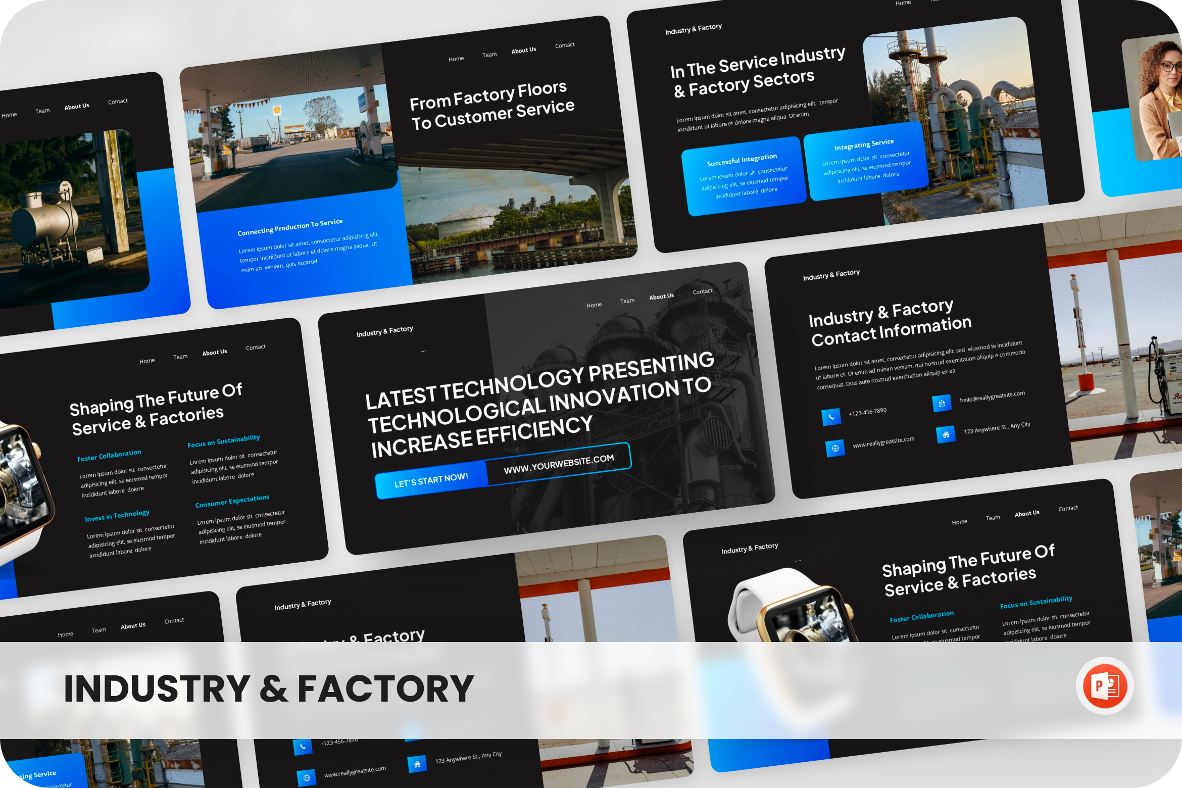 Industry & Factory PowerPoint, a Presentation Template by SquidPixey