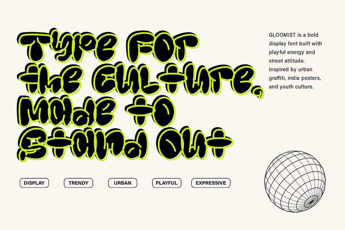 Gloomist - Bold Bubble Display Font, a Symbol Font by Jadatype.id (Photo 4 of 8)