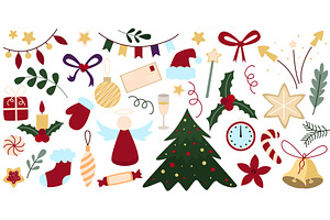 Set of cute atmospheric winter New, an Object Illustration by Tati_Kli