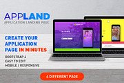 Mobile Application Landing Page, a Landing Page Template by IQSIR (Thumbnail 1 of 5)