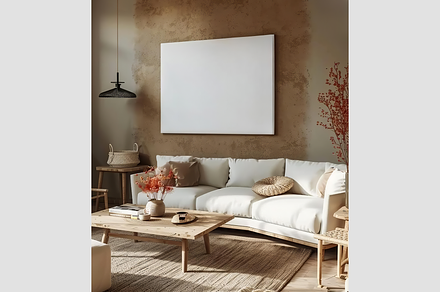 Mockup frame in modern nomadic home, an Architecture Photo by GFXCity