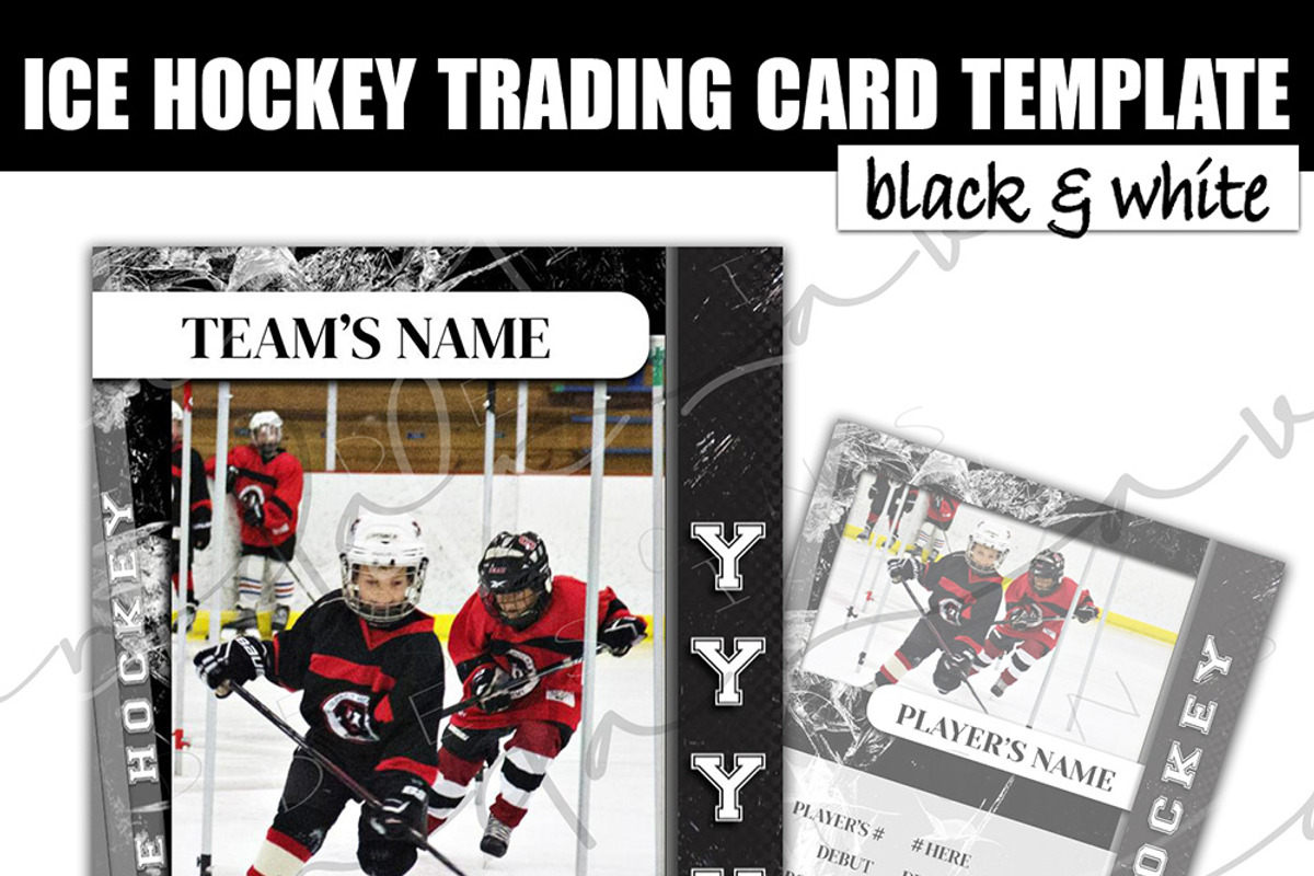 Ice Hockey Trading Card Template, a Card Template by Brenda Avila Designs (Photo 1 of 2)