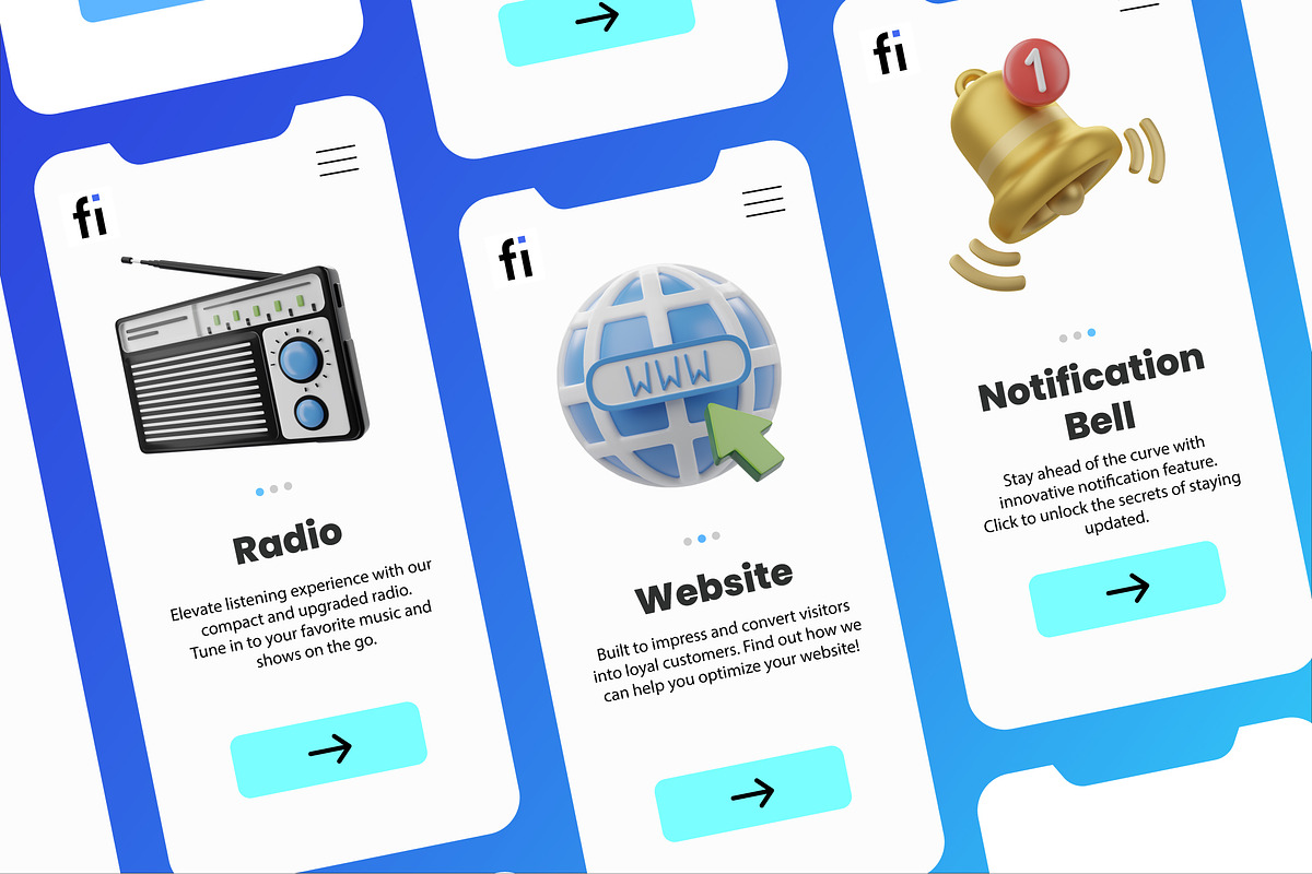 30 3D Communication and Media Icons, an Object 3D Model by Flat Icons (Photo 6 of 8)