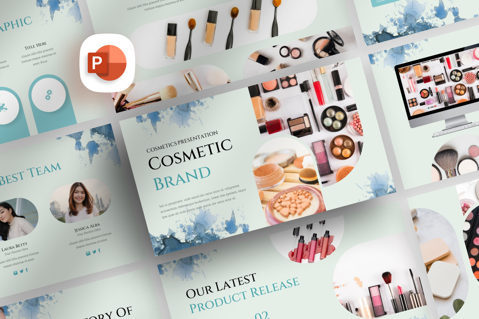 Cosmetics Brand Powerpoint Template by Digitcase X Wealthwells  Creative Market