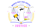 10 World Day of Social Justice, a Person Illustration by denayunebgt (Thumbnail 4 of 4)