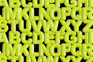 Green Lime Balloon Letters Inflate