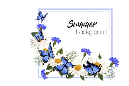Summer flower nature background