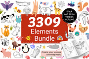 3309 in 1 Graphic Bundle, an Animal Illustration by Gulnara Sabirova (Thumbnail 1 of 15)