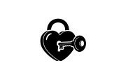 Heart Lock and Key Silhouette Icons, an Illustration by Designer_Momina (Thumbnail 39 of 51)