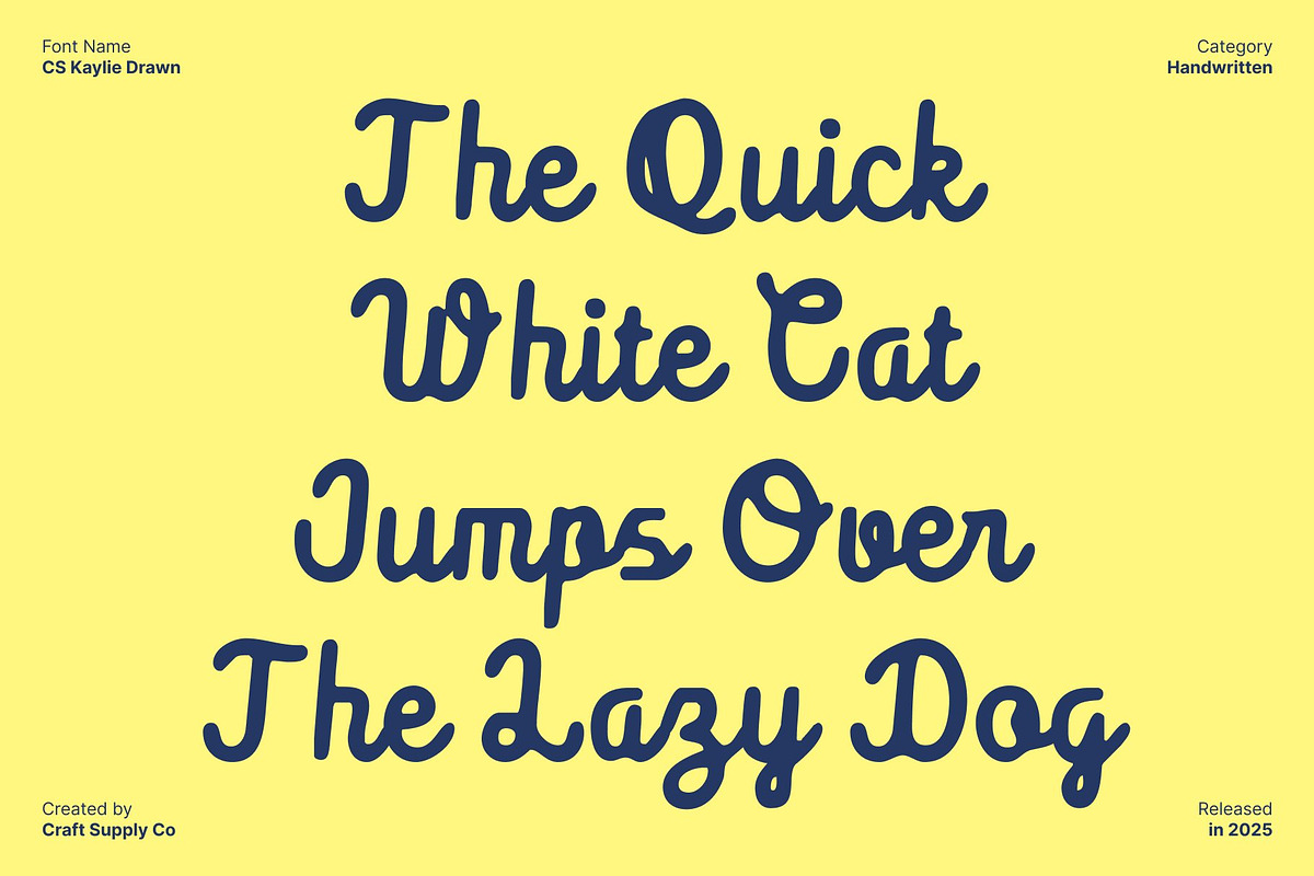 CS Kaylie Drawn, a Script Font by Craft Supply Co. (Photo 5 of 8)