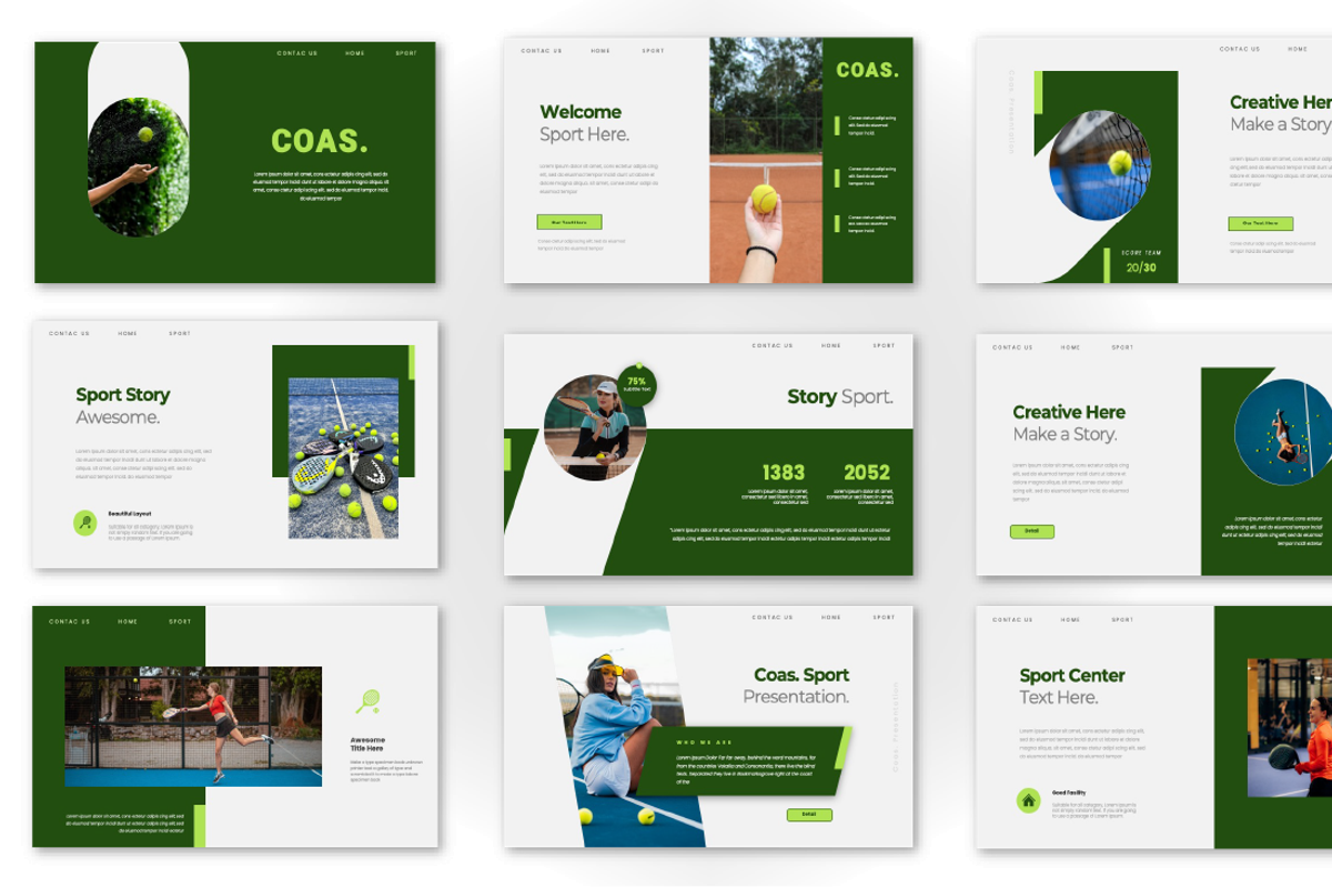 Coast Padel And Sport Google Slide, a Presentation Template by Overcloud (Photo 2 of 4)