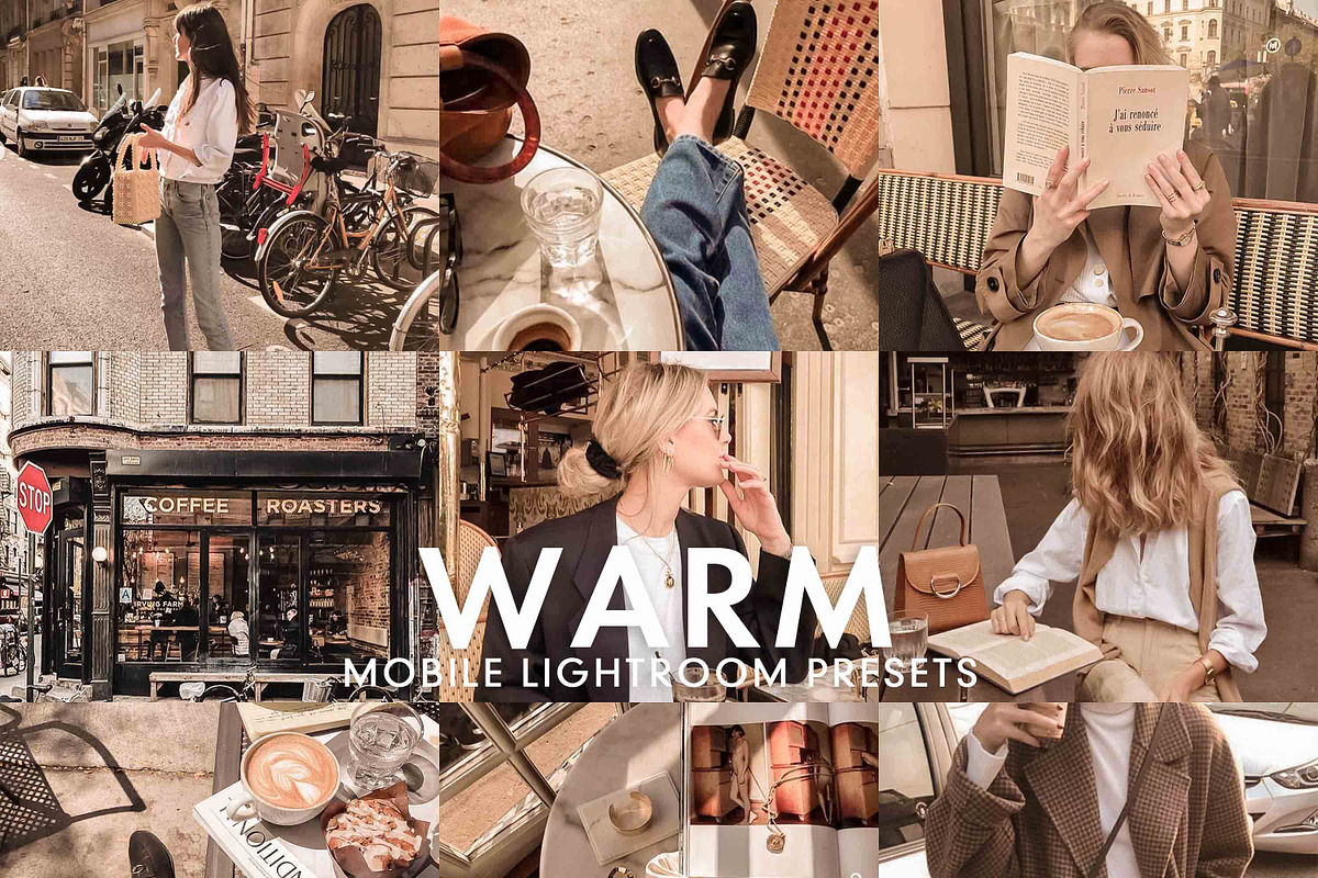 5 WARM MOBILE LIGHTROOM PRESETS, a Layer Style Add-On by STUDIO REFINERY (Photo 1 of 9)