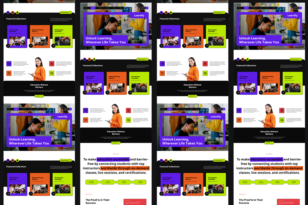 Figma Online Class Landing Page, a Landing Page Template by Musara (Photo 4 of 6)