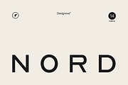 NORD - Minimal Display Font Family, a Font by Designova® (Thumbnail 1 of 16)