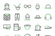 50 Hipster Green & Black Icons, an Icon by IconBunny (Thumbnail 2 of 2)