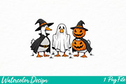 Boo Ghost Goose Png, an Illustration by Watercolor design (Thumbnail 1 of 3)