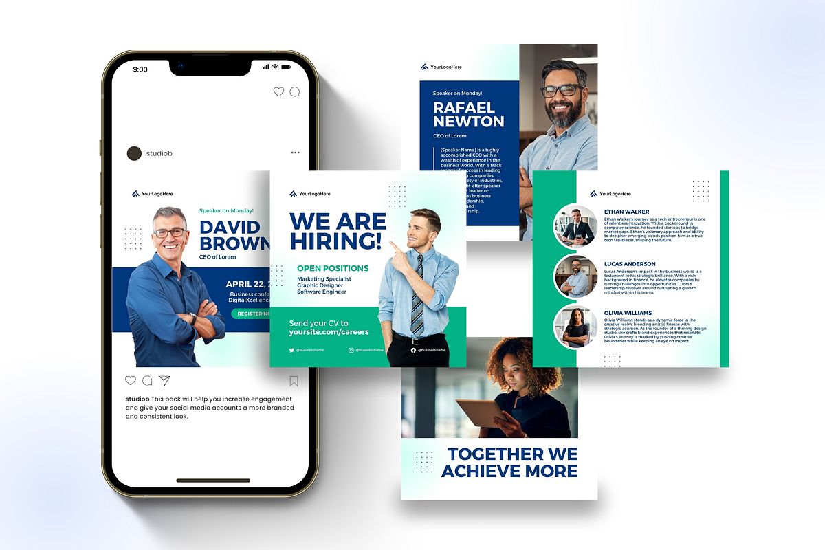 Canva Social Media Templates, a Social Media Template by Studio B | Canva Template (Photo 2 of 13)