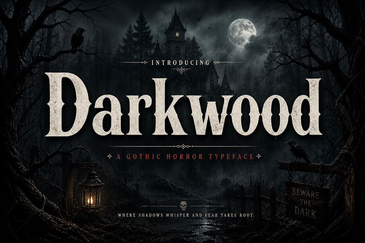 Darkwood, a Blackletter Font by Wow Magic (Photo 1 of 4)