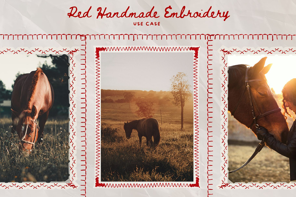 Red Handmade Embroidery Collage, an Object Graphic by InstaDesignPro (Photo 13 of 18)