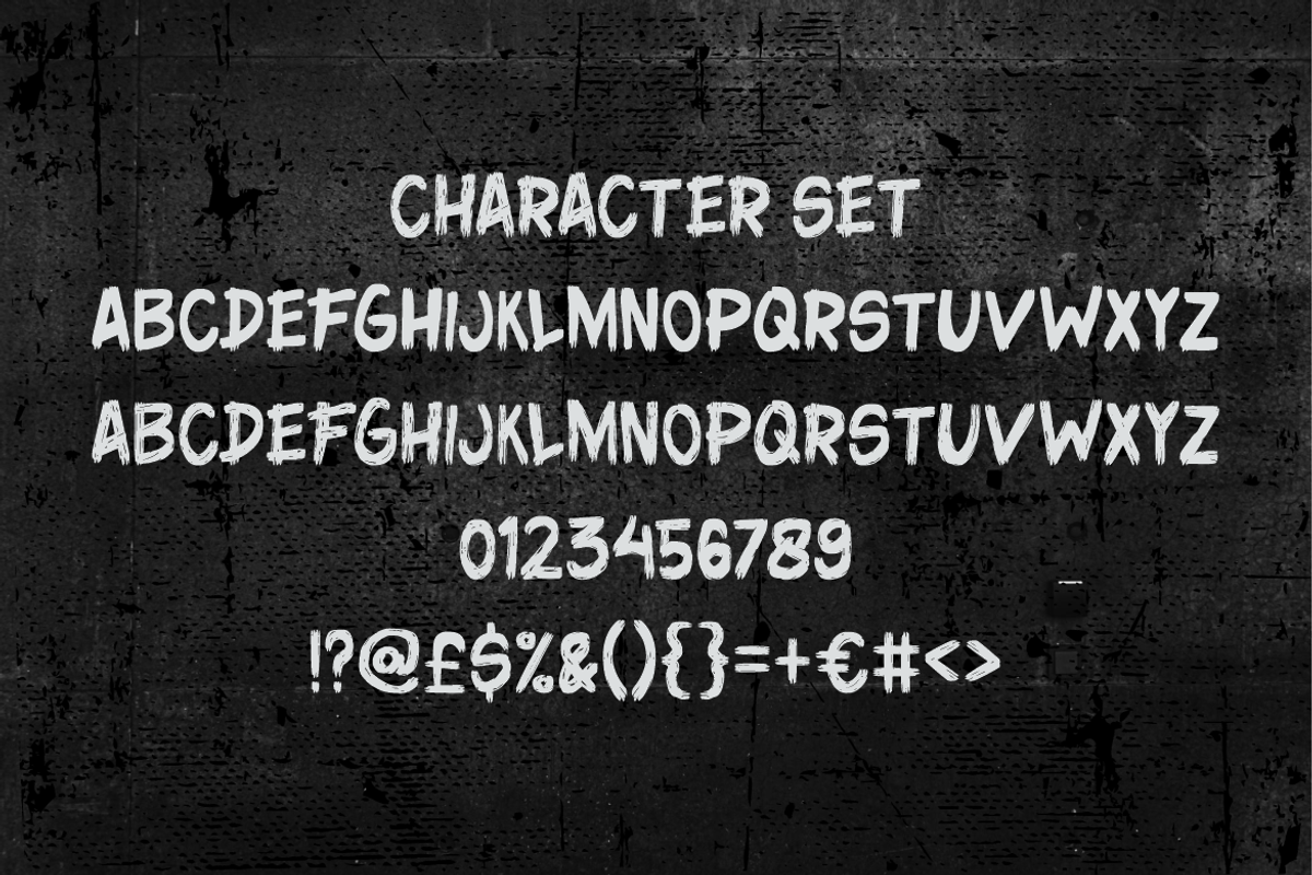 Power Rough Texture Brush Font, a Font by PutraCetol Studio (Photo 5 of 5)