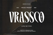 Vrassco - Modern Display Serif, a Serif Font by Qweera Studio (Thumbnail 1 of 12)