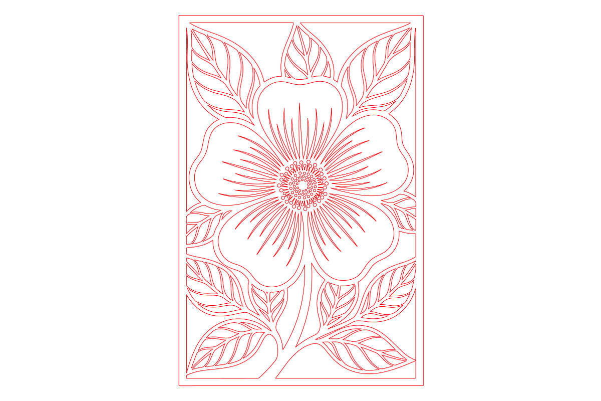 Floral Flower Laser Cut SVG, an Object Graphic by DreamCafeArt (Photo 2 of 3)