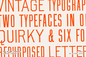 Vintage Tall Sans and Spur Serif, a Sans Serif Font by Century Library