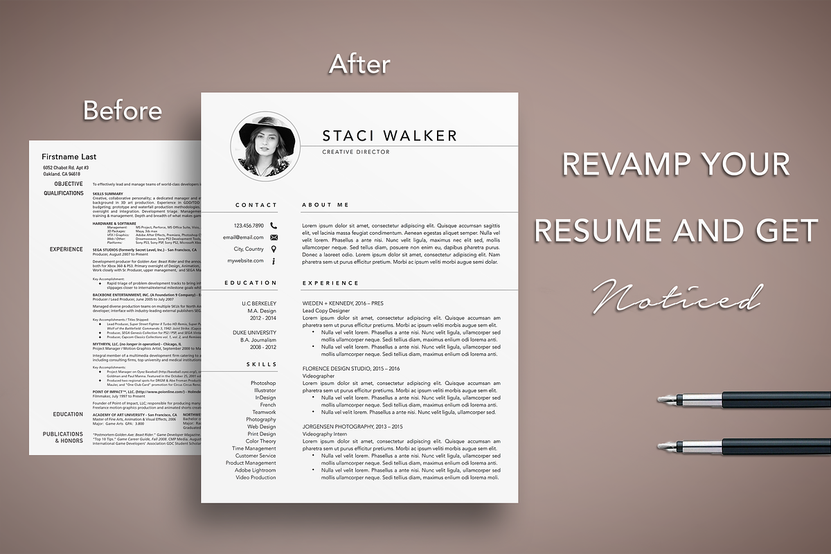 Professional Resume Template 3 Page, a Resume Template by The Creative Resume (Photo 7 of 8)
