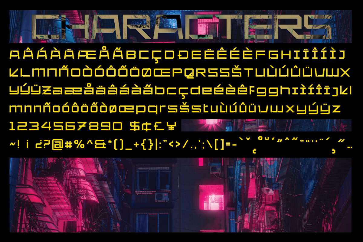 Klase - Cyberpunk Font, a Sans Serif Font by tebaltipislab (Photo 6 of 9)