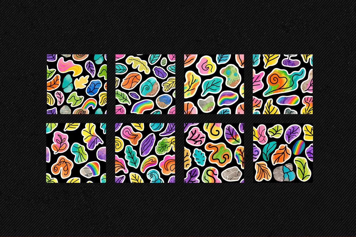 Organic Abstract Watercolor Patterns, a Pattern Graphic by DuoFankaar (Photo 9 of 14)
