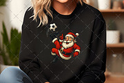 Santa Playing Soccer Funny Christmas, an Illustration by Craft Nest (Thumbnail 3 of 6)