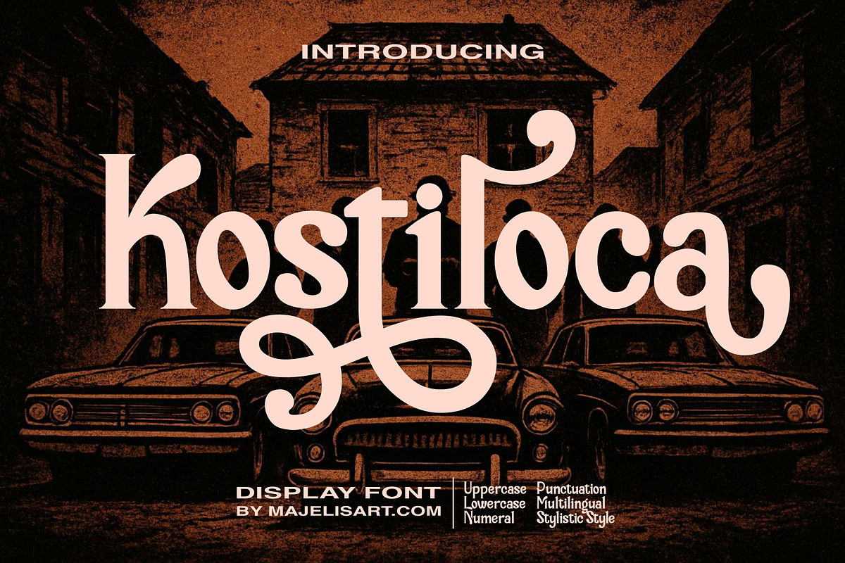Kostiloca – Elegant Display Font, a Serif Font by Majelis Art (Photo 1 of 9)