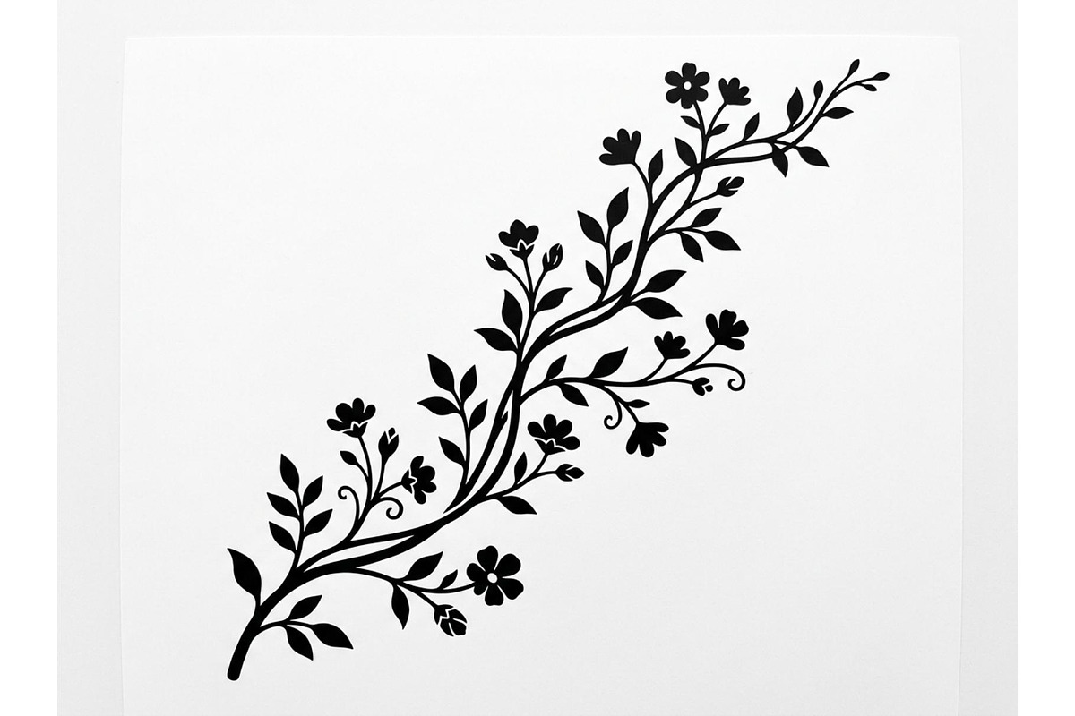 Elegant Floral Vine Silhouette, an Object Graphic by Creativeshirt (Photo 2 of 3)