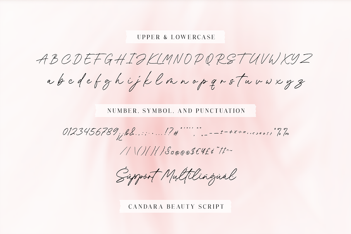 Candara Beauty - A Stylish Font Duo, a Script Font by Ainun Jinan (Photo 11 of 13)
