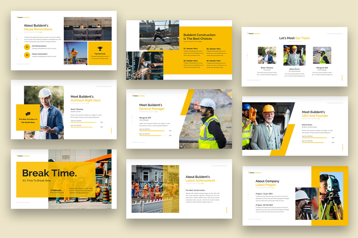 Buildent - Construction PPT, a Presentation Template by kerismaker (Photo 6 of 9)