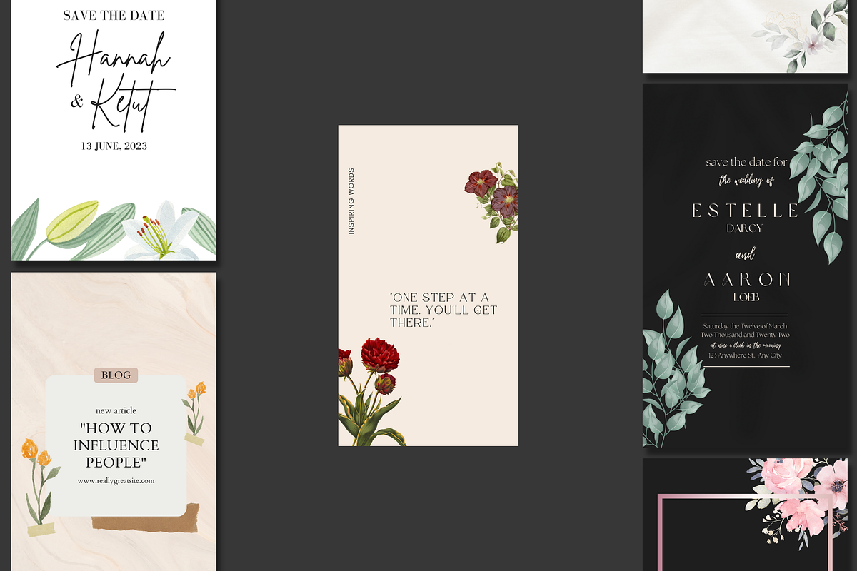 Floral Instagram Quotes Collection, a Social Media Template by Palm Creatives (Photo 7 of 7)