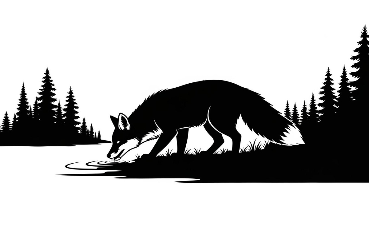 Wildlife Forest Silhouette Vector Bu, an Illustration by Designs_River (Photo 34 of 51)