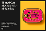Single Can Tinned Fish Mockup, a Packaging Mockup by Jacob Waites (Thumbnail 1 of 6)