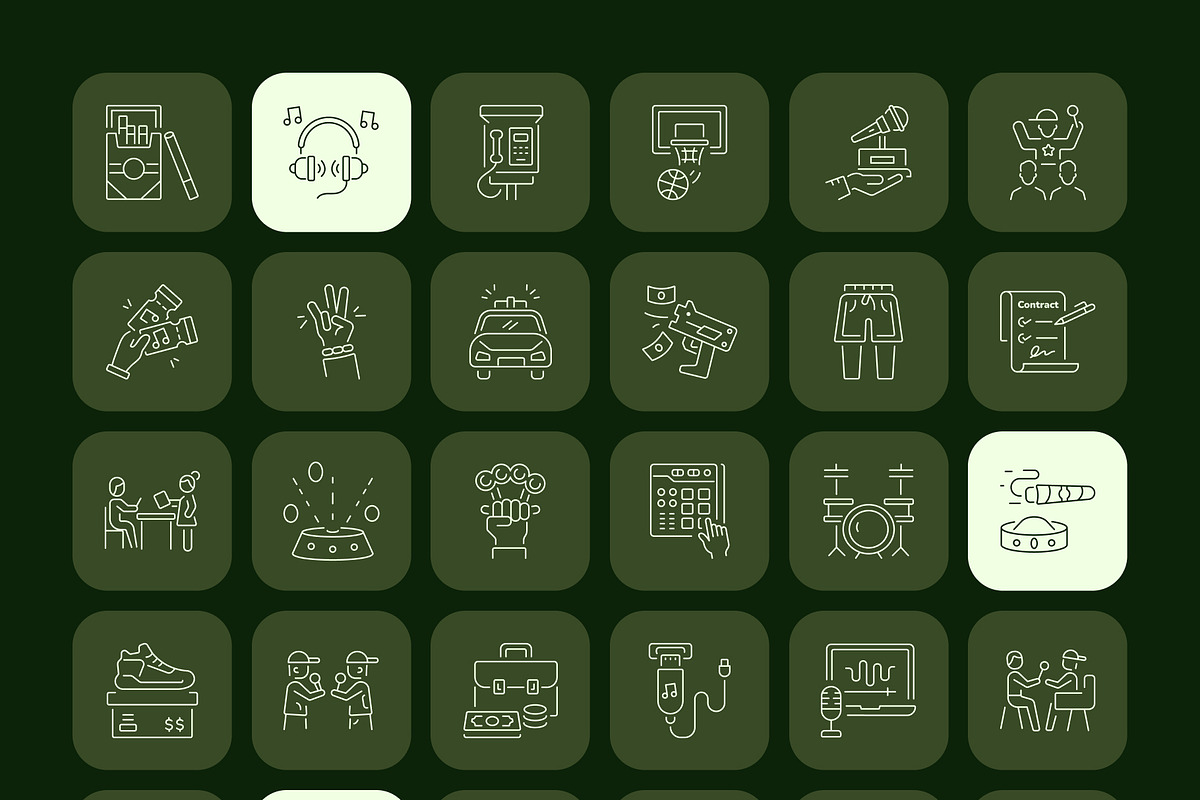 1390 Cultural and Historical Icons, an Outline Icon by Prosymbols (Photo 19 of 25)