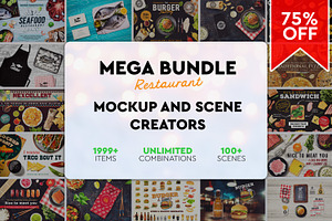 Mega Bundle Restaurant Scene Creator