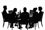 Dining People Silhouette Set, an Illustration by Designs_River (Thumbnail 3 of 9)
