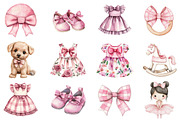 Burgundy Baby Girl Clipart, an Illustration by CitraGraphics (Thumbnail 5 of 5)