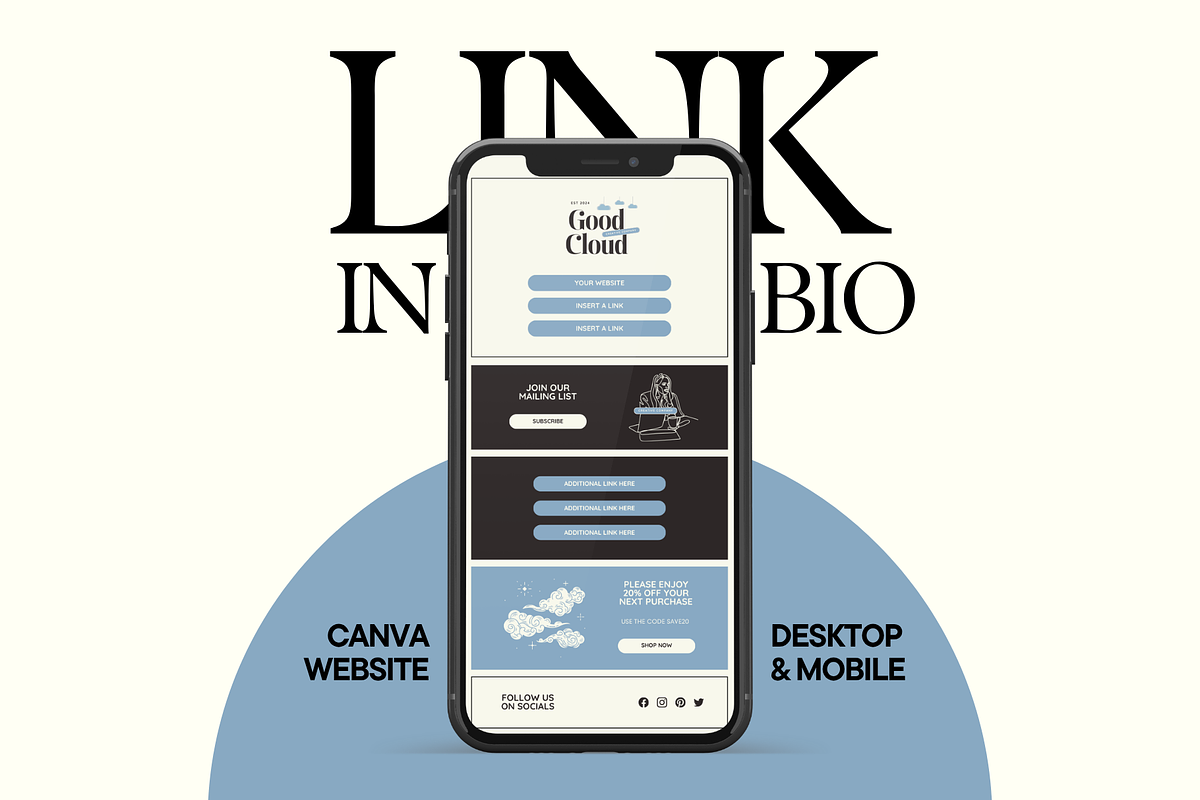 Canva Link In Bio Template, a Landing Page Template by Anna Design Studio (Photo 11 of 11)