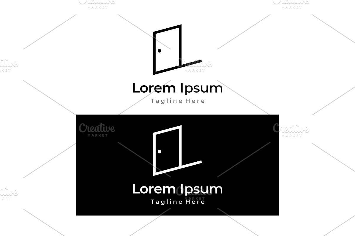 Door abstract logo design with geome, a Branding & Logo Template by LOGOCREATIVE