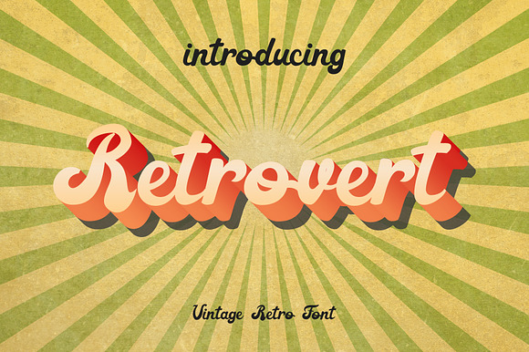 Retrovert Vintage Font Groovy Script preview 8