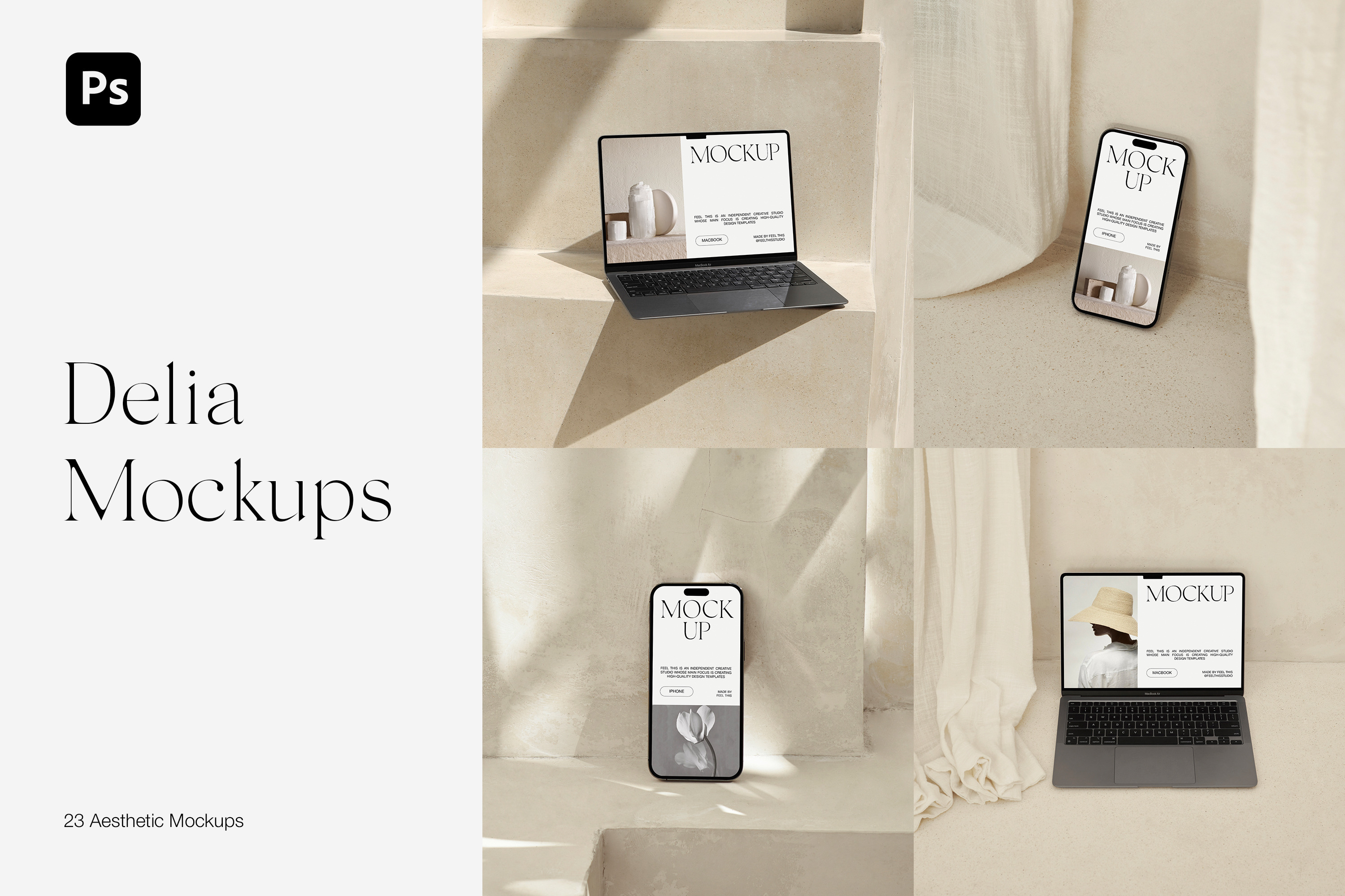 Download MacBook iPhone Book Mockups | Creative Market