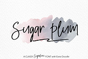 Sugar Plum with Extra Doodle, a Script Font by Artstudio (Thumbnail 1 of 11)