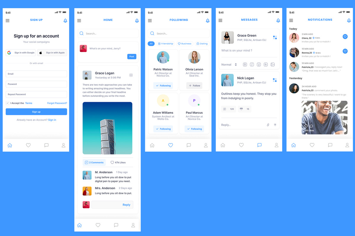 Social Media, Followers Messages App, an App Template by nagaredesignstudio (Photo 2 of 2)