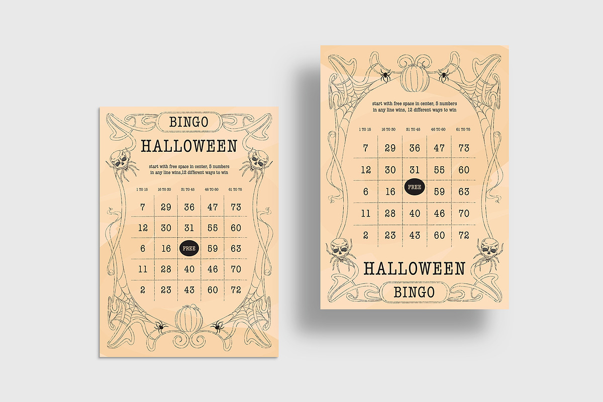 Halloween Bingo Card Template, a Card Template by BrandPacks (Photo 6 of 7)