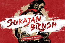 Sukajan Brush Font